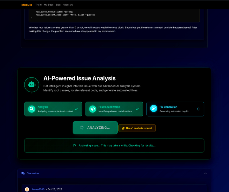 Modulo Web App Interface