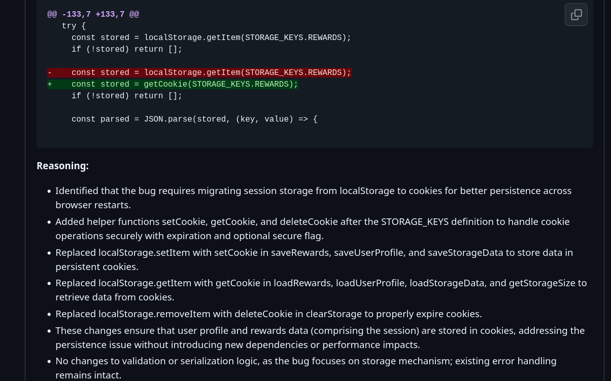Detailed Reasoning for Code Changes